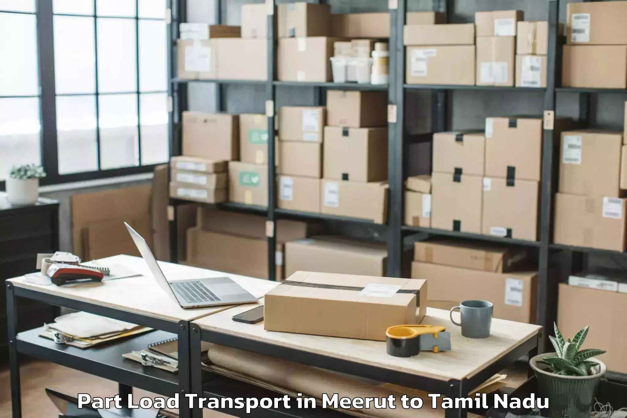 Top Meerut to Madhavaram Part Load Transport Available